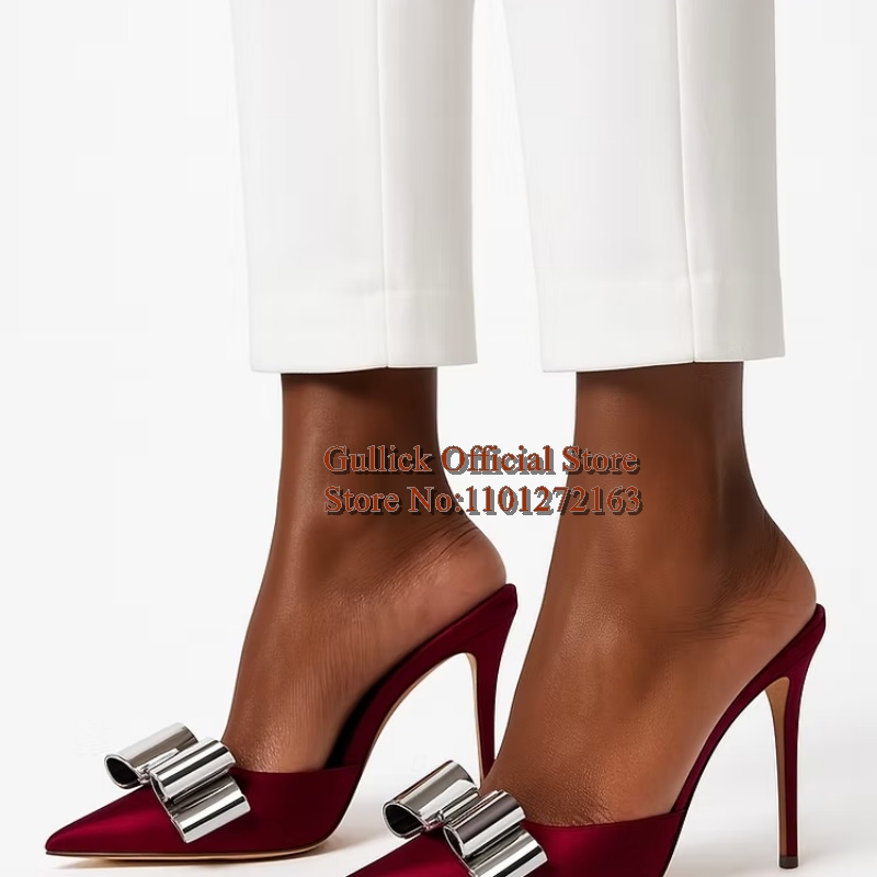 Slip Dress Satin - Sepatu Formal Elegan dengan Hak Stiletto,