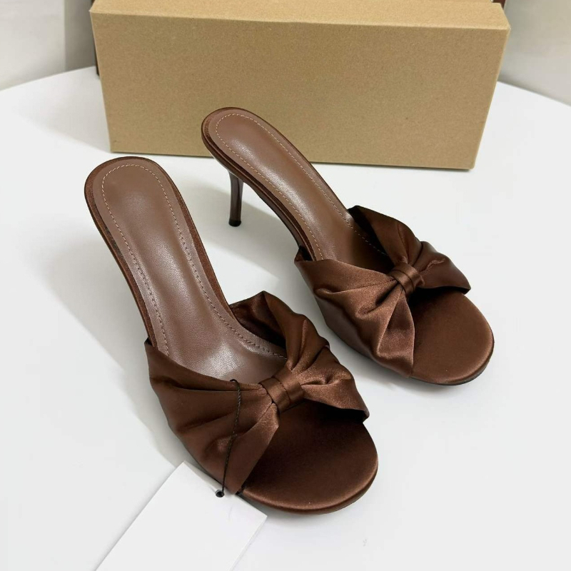 Sepatu Hak Tinggi Satin Bow Mu - Slip Dress Satin ulasan dan harga